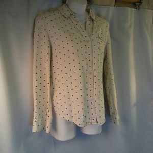 BDG Off White Black dot shirt, M